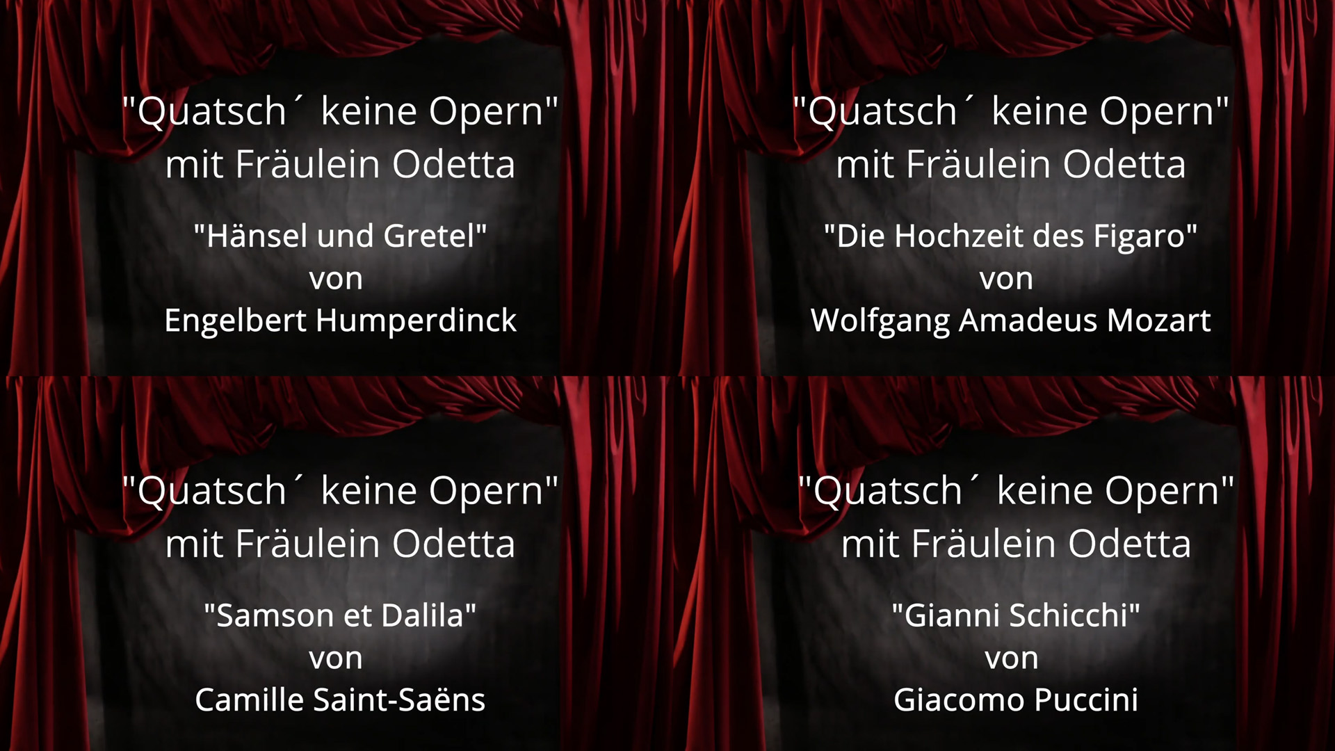 Videoserie " Quatsch keine Opern" von Fräulein Odetta